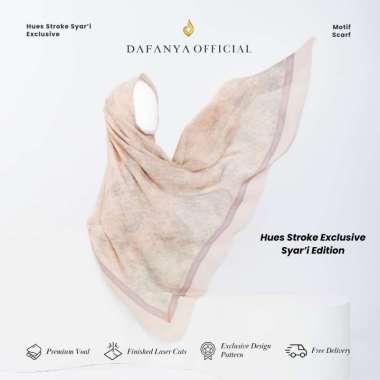 𝐃𝐀𝐅𝐀𝐍𝐘𝐀 - Syari 130x130 Hues Stroke Jilbab Motif Abstrak Kerudung Segi Empat Hijab Scarf bahan Voal 