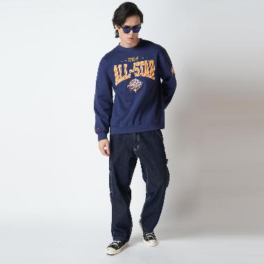 Mitchell & Ness Nba There and Back Fleece Crew Vintage Logo All Star-2000 Unisex [FC9204-ASGNAVY ] L