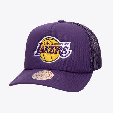 Mitchell & Ness Nba Evergreen Trucker Lakers - Topi Basket Unisex [HT8032-LALPURP ] OS Purple