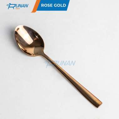 Sendok Stainless Tebal Cafe Restaurant Spoon - Sendok Makan Hotel Dinner Spoon Rosegold