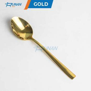 Sendok Stainless Tebal Cafe Restaurant Spoon - Sendok Makan Hotel Dinner Spoon Gold