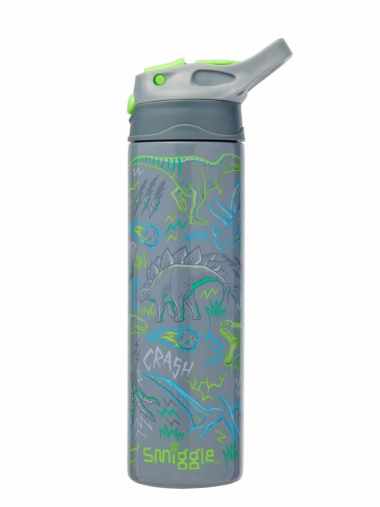 Smiggle Super Charge Insulated Stainless Steel Flip Drink Bottle 520Ml - IGL456690GRY