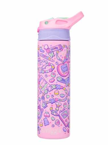 Smiggle Super Charge Insulated Stainless Steel Flip Drink Bottle 520Ml - IGL456690PNK