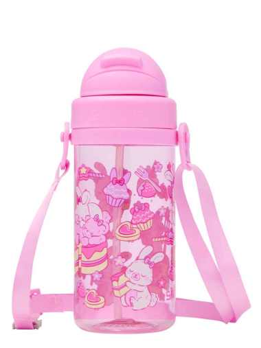 Smiggle Out & About Teeny Tiny Plastic Drink Bottle With Strap 400Ml - IGL456806PNK