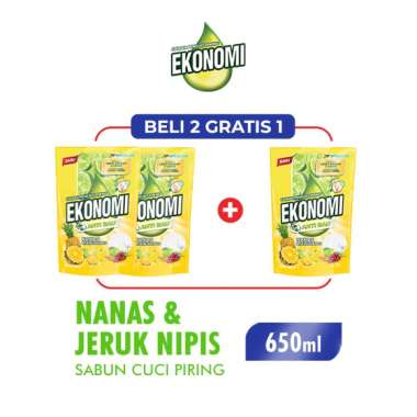Promo Harga Ekonomi Pencuci Piring Power Liquid Jeruk Nipis 650 ml - Blibli