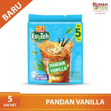 Instant Powder Es Teh Poci Teh Pandan Vanilla Selasih 1 pack (isi 5 sachet)