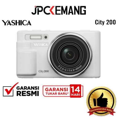 JPC KEMANG Yashica City 200 Compact Digital Camera Pocket Kamera GARANSI RESMI Standard Package Whit