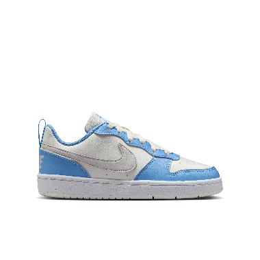 Nike Court Borough Low Recraft Big Kids' Shoes Summit White/Vast Grey-Cobalt Pulse (DV5456-128) 6Y
