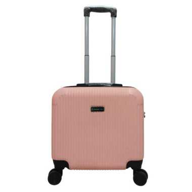 Koper Kabin 8833 Koper 17 inch Koper ABS Hardcase Koper Kunci Kombinasi Pink Peach