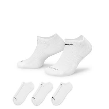NIKE Unisex Training Everyday Plus Cushion No-Show Socks 3 Pairs Kaos Kaki Pria / Wanita [SX6889-100