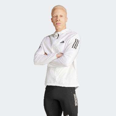 adidas Men Jacket Own The Run Jaket Lari Pria [IK7433] A/L White