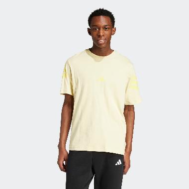 adidas Men T-Shirt Future Icons 3-Stripes Baju Pria [JD4871] A/XL Powder Yellow