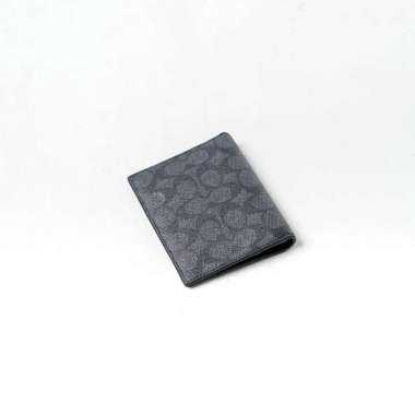 Dompet COACH MONOGRAM BLACK BIFOLD WALLET 100% ORIGINAL 13X10CM