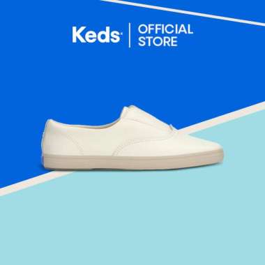 KEDS Women Champion Square Toe Slip Soft Leather Tone Off Foxing-WH68583 37.5