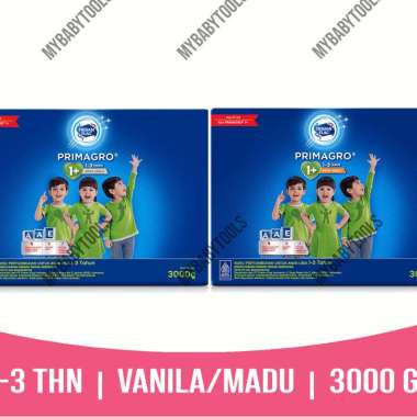 Frisian Flag Primagro 1+ 3+ Vanila Madu 3000 gr (1-3 tahun) Susu Formula Pertumbuhan Anak =1+ VAN 30
