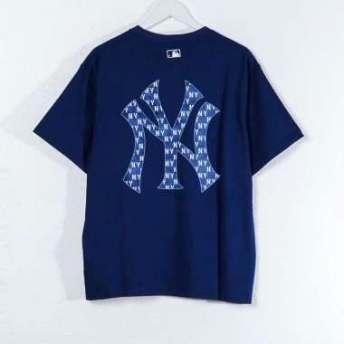 Kaos MLB NY BIG BACK MONOGRAM BLUE NAVY 100% ORIGINAL M