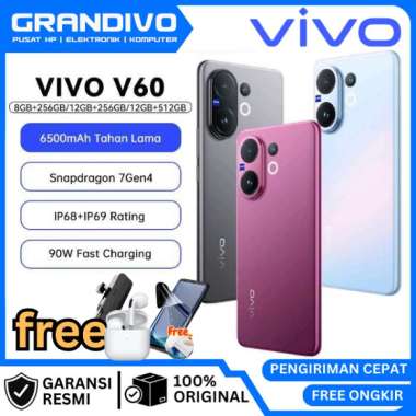 PROMO HP vivo V60 5G 12/256GB 10x Zoom Telephoto, ZEISS Multifocal Potrait, Snapdragon 7 Gen 4 GARAN