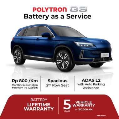 Polytron G3 Battery as a Service Mobil Listrik [Prebook Online] Twilight Blue