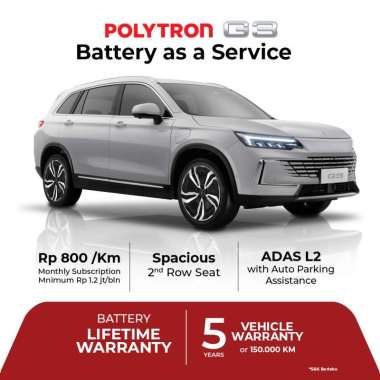 Polytron G3 Battery as a Service Mobil Listrik [Prebook Online] Aurora White