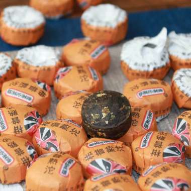 Teh Pu Er Cha Chinese Tea Mini Diet Pelangsing Alami Yunan Yunnan Yun Nan Pu Erh Puer Per Biji Kuali