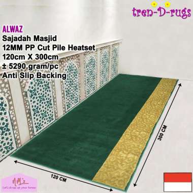 Tren-D-rugs Sajadah masjid 120 cm x 300 cm karpet sejadah motif turki turkey alas sholat mushola teb