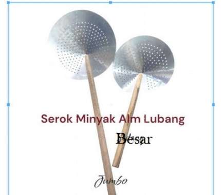 Serok Minyak Saringan Minyak Aluminium Lubang Kecil Besar Jumbo / Serokan Gorengan Aluminiun Murah s