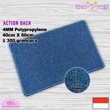 Keset kaki polos polypropylene alas dapur kamar tidur mandi pintu masuk murah minimalis 40 cm x 60 c