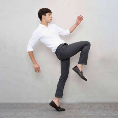 Houseofcuff Trouser Celana Bahan Pria - Grey 32 ABU TUA