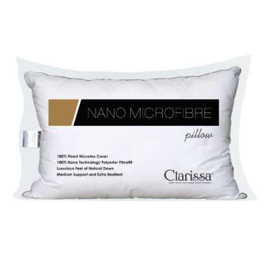 Bantal Nano Microfiber (Bulu Angsa Sintetis) uk. 50x70 cm - Clarissa PUTIH