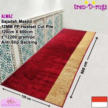 Tren-D-rugs Sajadah masjid 120 cm x 600 cm karpet sejadah motif turki turkey alas sholat mushola teb