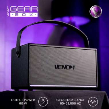 Venom Gear Box VGB Speaker Bluetooth Portable Super Bass Karaoke Venom Gear Box