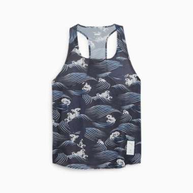 PUMA X SAYSKY Women Running Singlet AOP [52695716] M New Navy