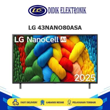 LG 43NANO80ASA Smart TV 43 Inch Nano Cell AI New 2025 Processor Gen8 ( Bukan 43NANO80TSA )