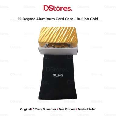 TUMI 19 Degree Aluminum Card Case - Bullion Gold