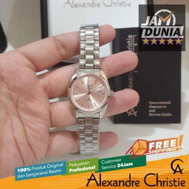 JAM TANGAN WANITA ALEXANDRE CHRISTIE ORIGINAL STAINLES SILVER PINK 8660 AC 8660 AC8660 ACF8660 CT