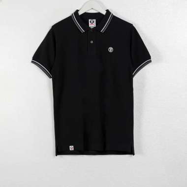 Polo AAPE PATCH POCKET EMBROIDERY LOGO TIPPED GREY WHITE BLACK POLO 100% ORIGINAL L