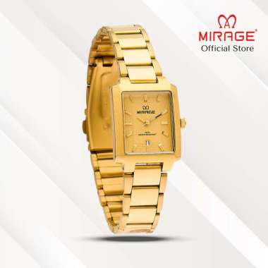 Mirage Jam Tangan Wanita Analog 8545 L Gold Original Stainless Plat Hitam