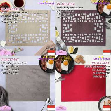 Tren-D-home placemat aesthetic taplak tatakan alas piring gelas dekorasi meja makan estetik motif mo