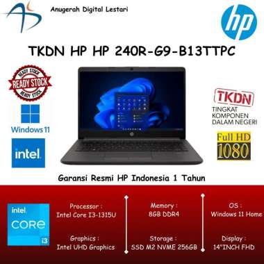 TKDN Laptop HP 240R-G9-B13TTPC Core i3-1315U 8/256GB WIN 11 14"FHD