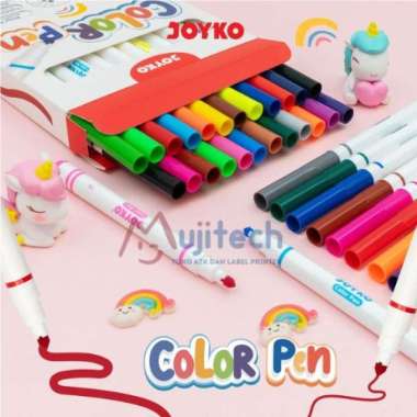 JOYKO COLOR PEN 12 24 WARNA SPIDOL SET ANAK CLP 065 WASHABLE NONTOXIC CLP 065 - 12 WARNA