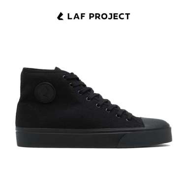 Sepatu Vulcanized High Pria Wanita Sneakers Casual Hitam Putih Velox LAF Project 41 Hitam