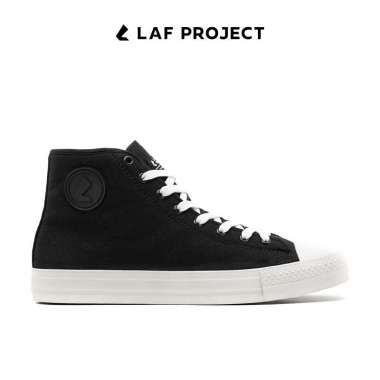 Sepatu Vulcanized High Pria Wanita Sneakers Casual Hitam Putih Velox LAF Project 43 Hitam Putih