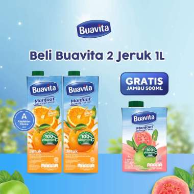 Beli 2pcs Buavita Jeruk 1L Gratis Buavita Jambu 500ml