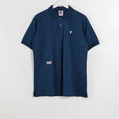 Polo AAPE NOW PATCH POCKET EMBROIDERY NAVY POLO 100% ORIGINAL L