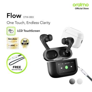 oraimo Flow OTW-3003 Stereo Nirkabel Sesungguhnya V5.3 ENC IPX4 Headset Super Bass Headphone Earphon