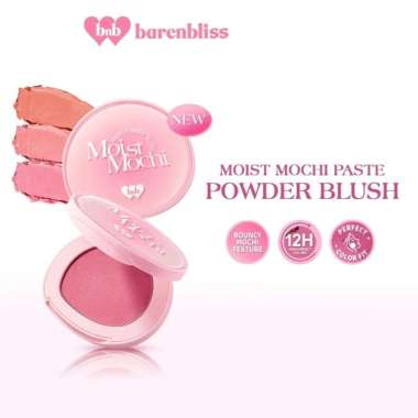 BNB Barenbliss Moist Mochi Powder Blush 4,5gr - Perona Pipi - Blushon BNB 01 Berry