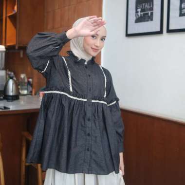 Eclemix Top Sono | Atasan Wanita Blouse Polos Casual Shirt M Mocha Mousse