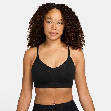 NIKE Women Training Indy Light Support Padded Floral Sports Bra Wanita [HV1206-010] A/XL Black/Anthr