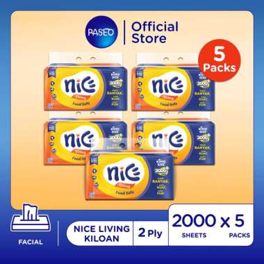 Nice Living Facial Tissue Kiloan [2000 Helai] isi 5 Pcs