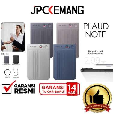 JPC KEMANG Plaud Note AI Voice Recorder Speech to Text with ChatGPT Support GARANSI RESMI Silver